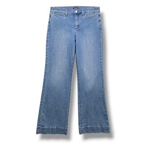 NYDJ Teresa Trouser Wide Leg Jeans Womens 12 Everly Wash High Rise Lift Tuck